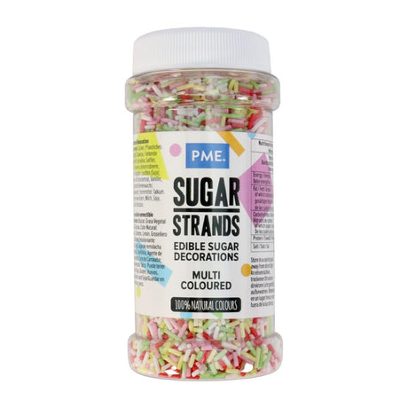 PME Multicoloured Sugar Strands 80g - HU223  PME   