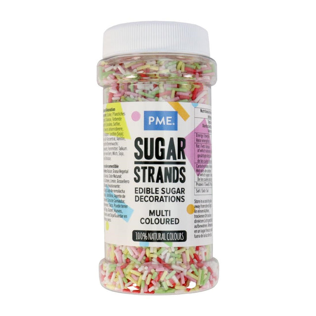 PME Multicoloured Sugar Strands 80g - HU223  PME   