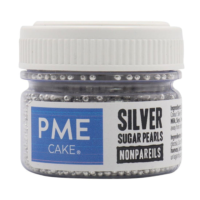 PME Silver Sugar Pearls 25g - Nonpareils - HU229  PME   