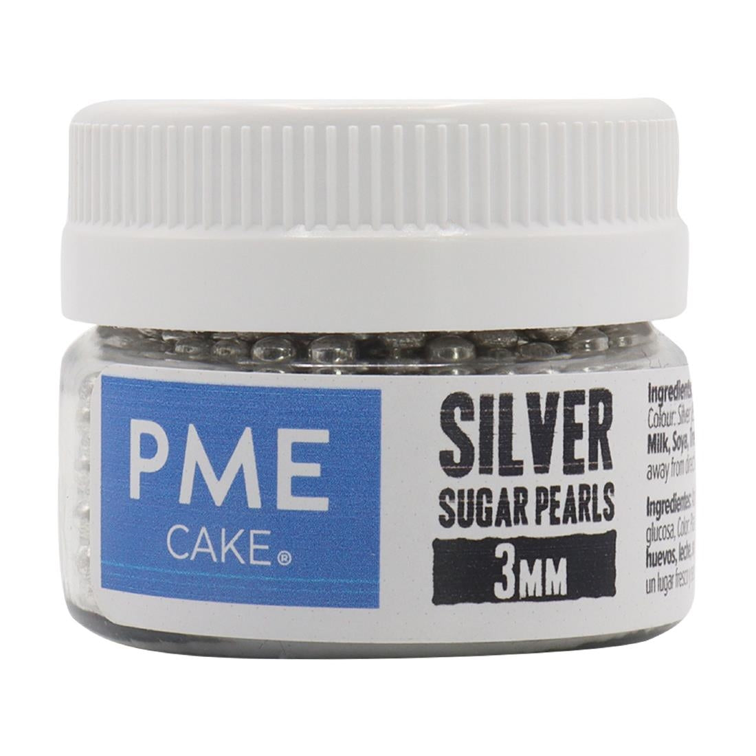PME Silver Sugar Pearls 3mm - HU231  PME   