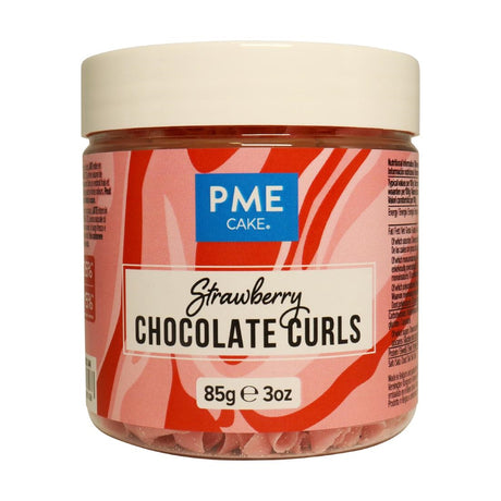 PME Chocolate Curls Strawberry 85g - HU284  PME   