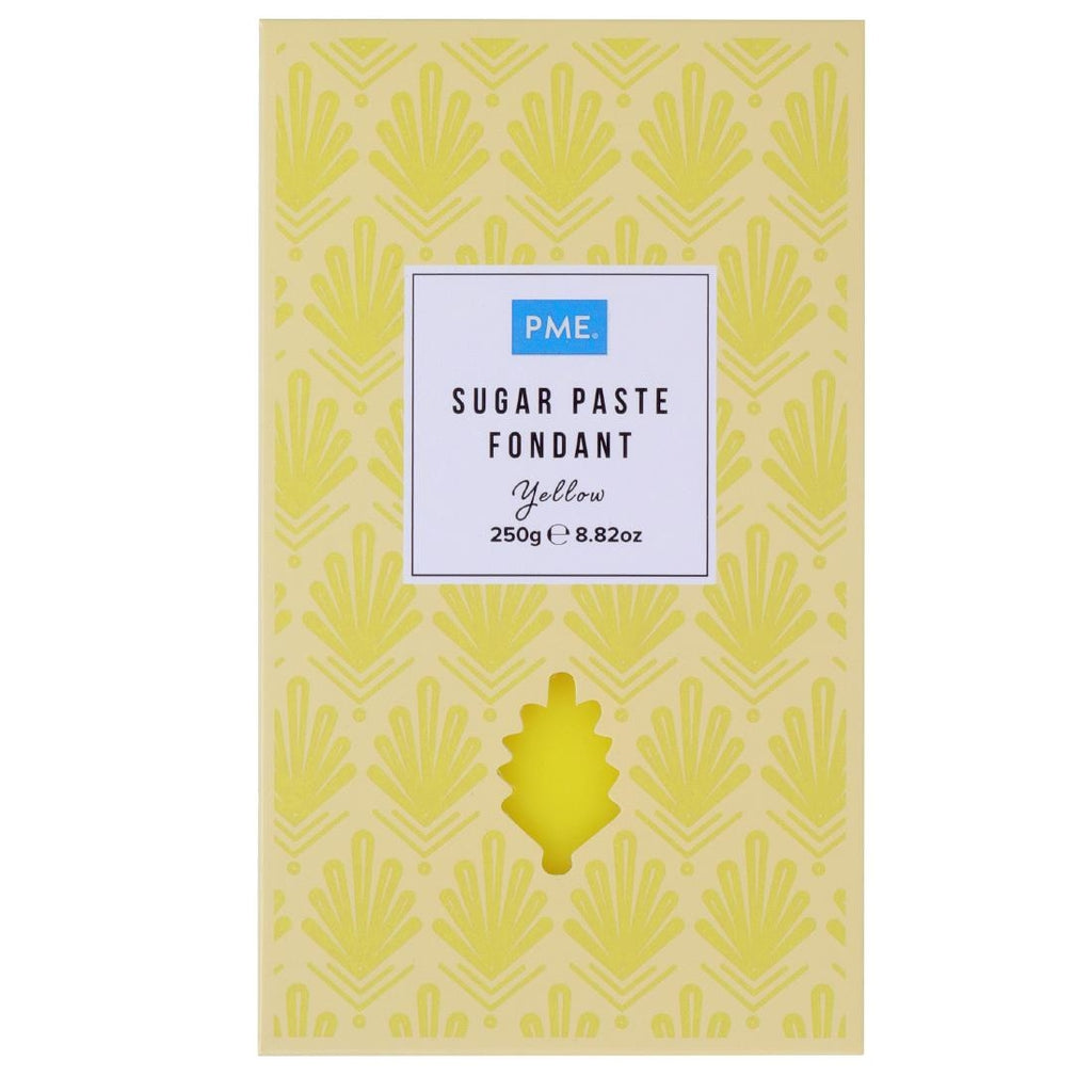 PME Sugar Paste Fondant Yellow 250g - HU300  PME   