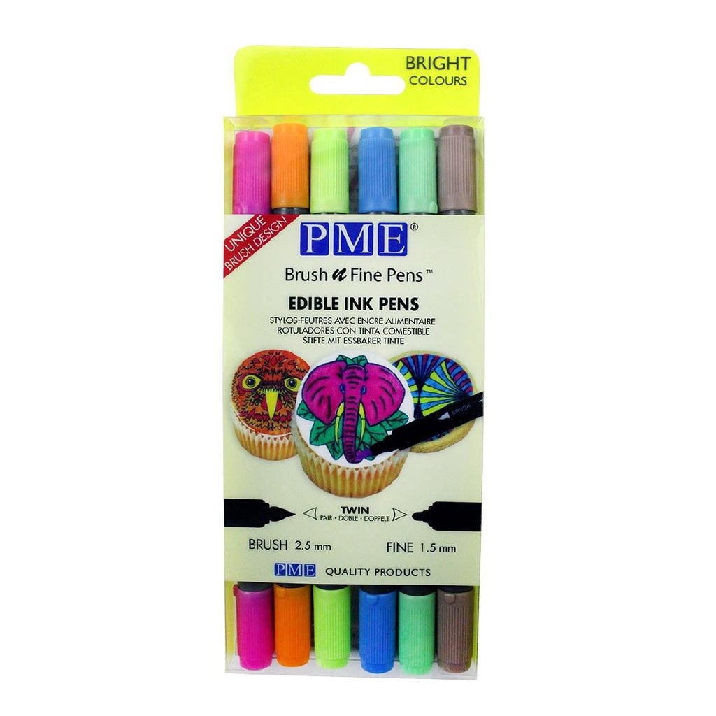 PME Brush & Fine Pen Set - Bright (Pack of 6) - HU325  PME   