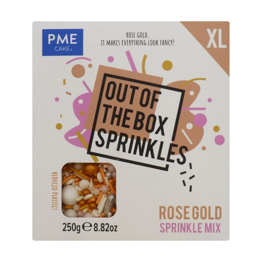 PME XL Out of the Box Sprinkle Mix Rose Gold 250g - HU364  PME   