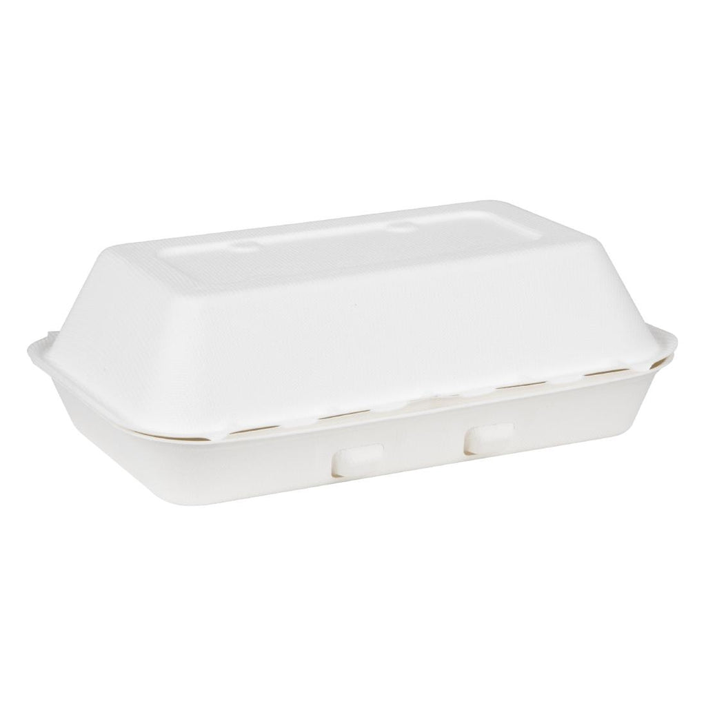 Fiesta Compostable Bagasse Food Containers 9x6" (Pack of 200) - HW020 Takeaway Food Containers Fiesta Compostable   