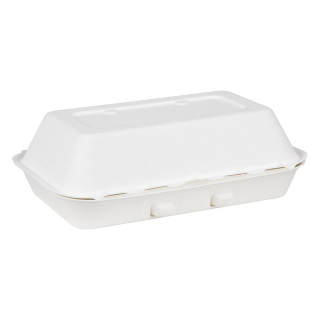 Fiesta Compostable Bagasse Food Containers 9x6" (Pack of 200) - HW020 Takeaway Food Containers Fiesta Compostable   