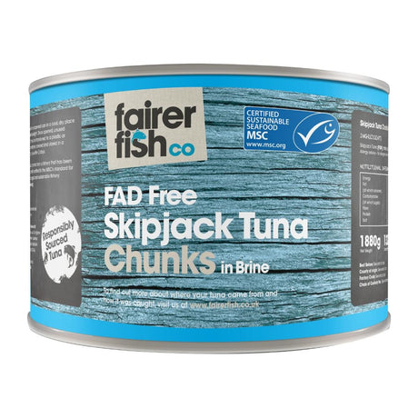 Fairer Fish MSC Free School Tuna Chunks in Brine 1.88kg - HW303  Fairer Fish   