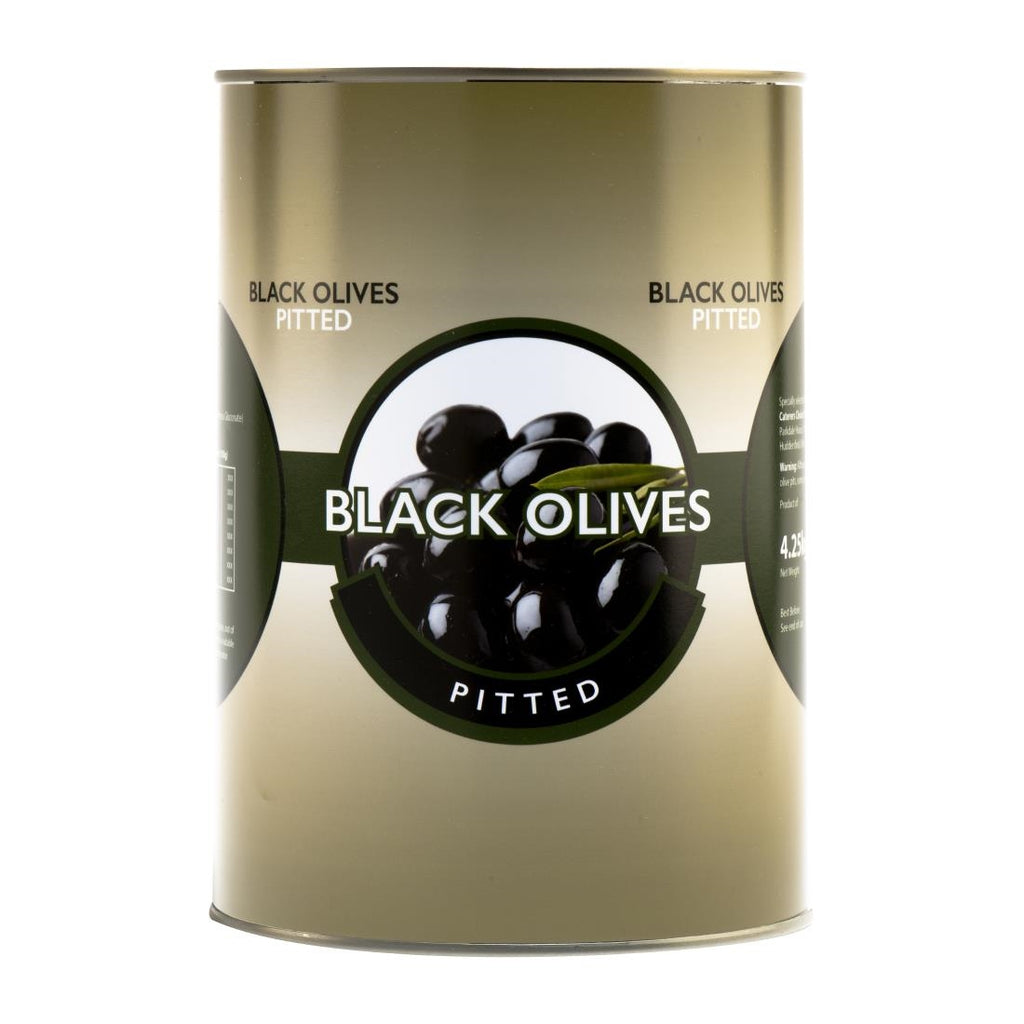 Caterers Pride Black Pitted Olives 4.25kg - HW329  Caterers Pride   