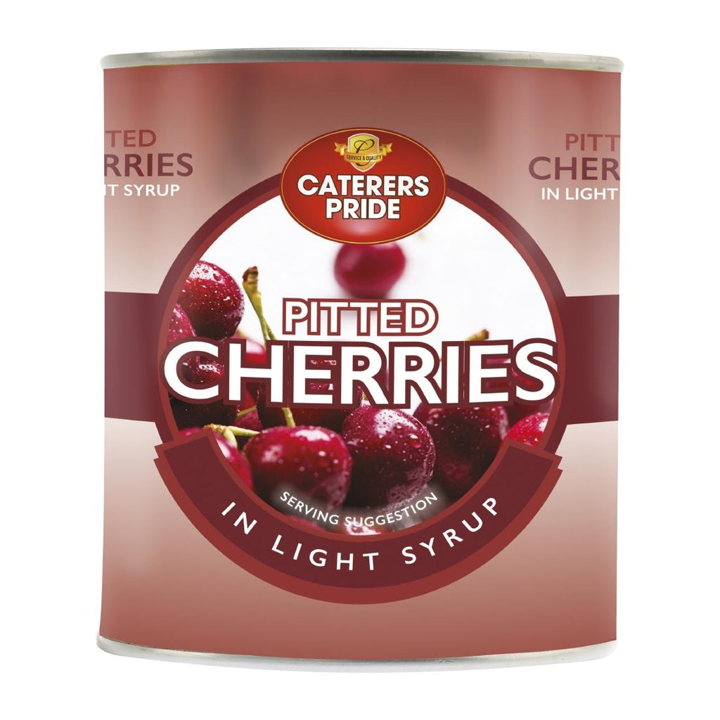 Caterers Pride Dark Pitted Cherries in Light Syrup 850g (Pack of 6) - HW350  Caterers Pride   