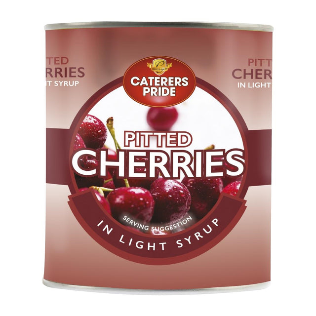 Caterers Pride Dark Pitted Cherries in Light Syrup 850g (Pack of 6) - HW350  Caterers Pride   