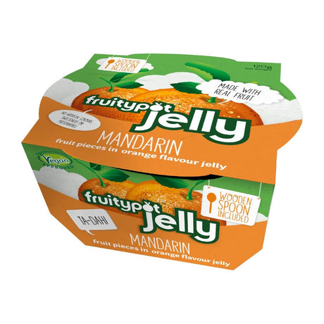 Fruitypot Mandarin in Orange Jelly with Spoon 120g (Pack of 18) - HW360  Fruitypot   