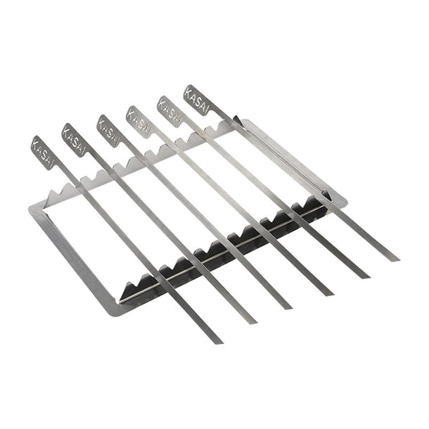 Kasai Konro Skewer Rack & 6 Skewers for Medium Long Konro Grill SVT-16138 - HW437  Kasai   