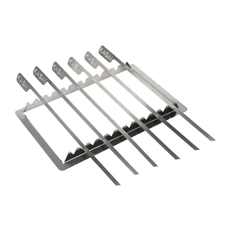 Kasai Konro Skewer Rack & 6 Skewers for Medium Long Konro Grill SVT-16138 - HW437  Kasai   