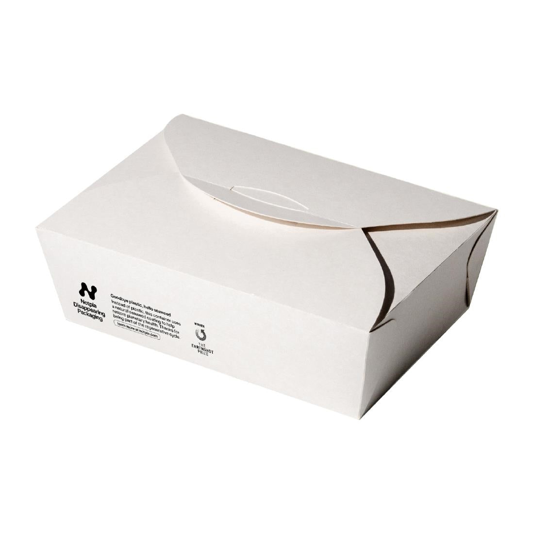 Notpla Large Takeaway Boxes 1750ml - White (Pack of 220) - HW503 Takeaway Food Containers Notpla   