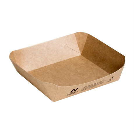 Notpla Square Trays - Kraft (Pack of 600) - HW515 Takeaway Food Containers Notpla   