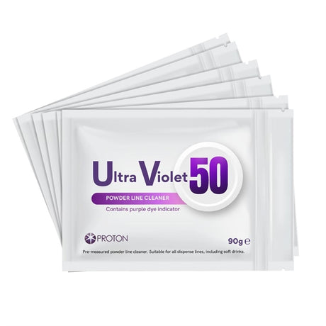 Proton Ultra Violet 50 Powdered Beer Line Cleaner 90g (Pack of 6) - HW523  Proton   