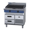 Blue Seal 900mm Electric Chargrill with Refrigerated Base UKE596D-R - HW619  Blue Seal   