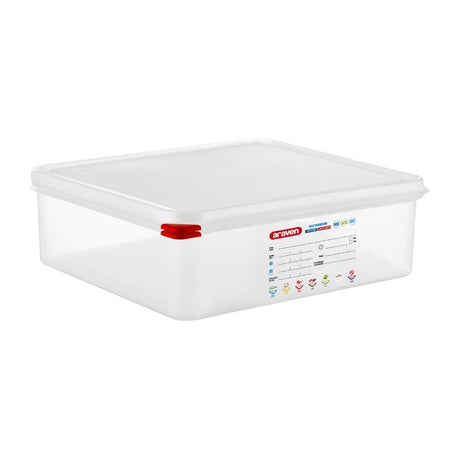 Araven Transparent Airtight Container GN 2/3 100mm 9Ltr - HW676  Araven   