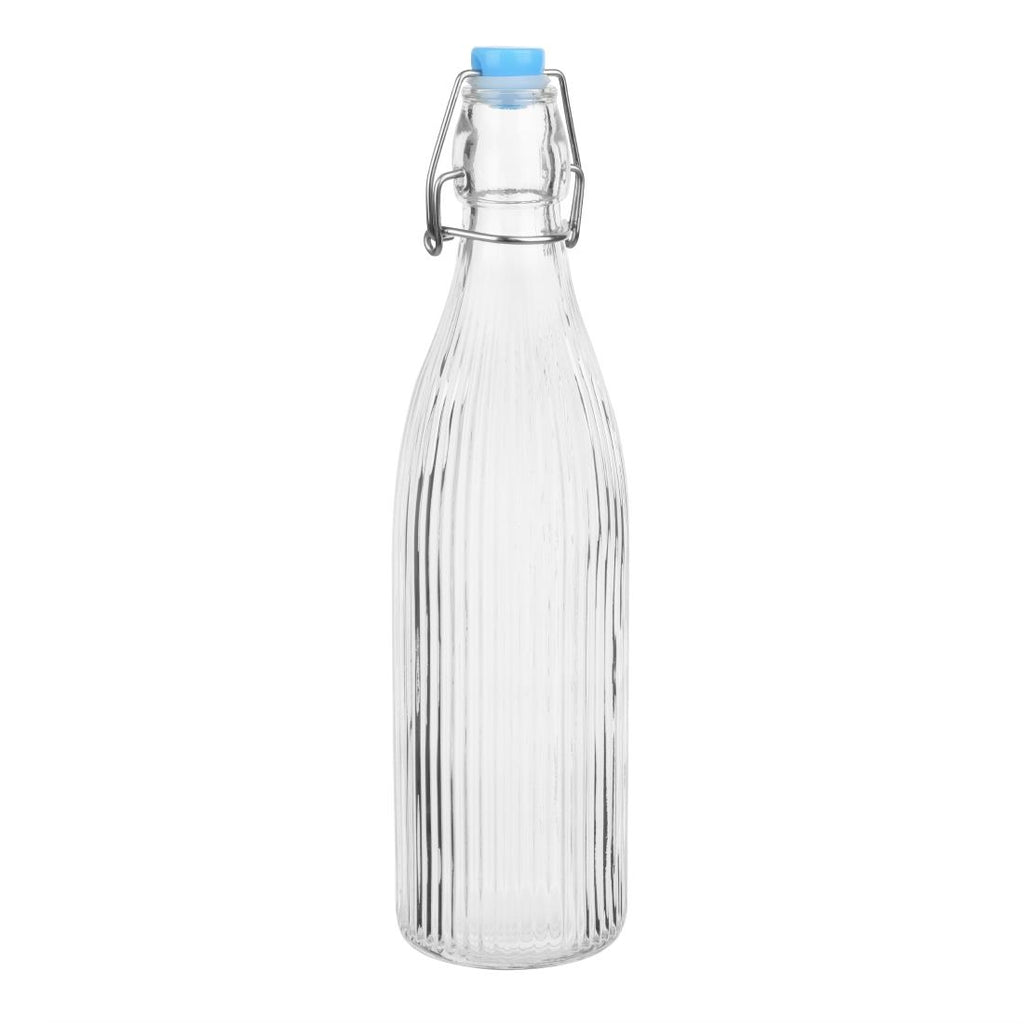Olympia Ridged Swing Top Water Bottles 500ml (Pack of 6) - HW794 Jugs, Pitchers, Decanters & Carafes Olympia   