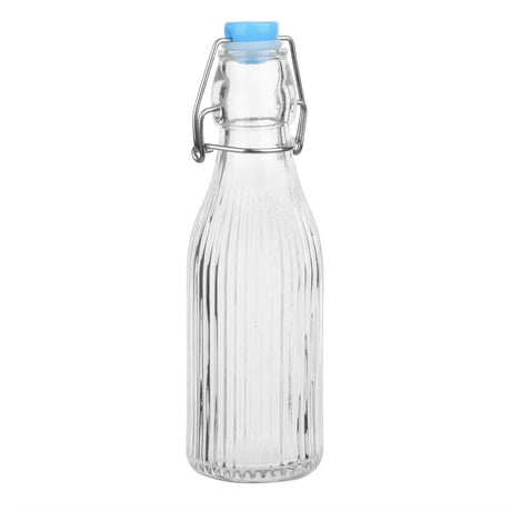 Olympia Ridged Swing Top Water Bottles 200ml (Pack of 6) - HW795 Jugs, Pitchers, Decanters & Carafes Olympia   