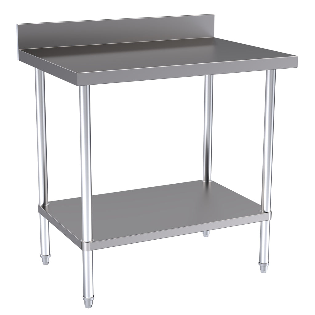 Hallco Wall Bench 900mm Wide x 650mm Deep Stainless Steel Table | HWB0900 Stainless Steel Wall Tables Hallco