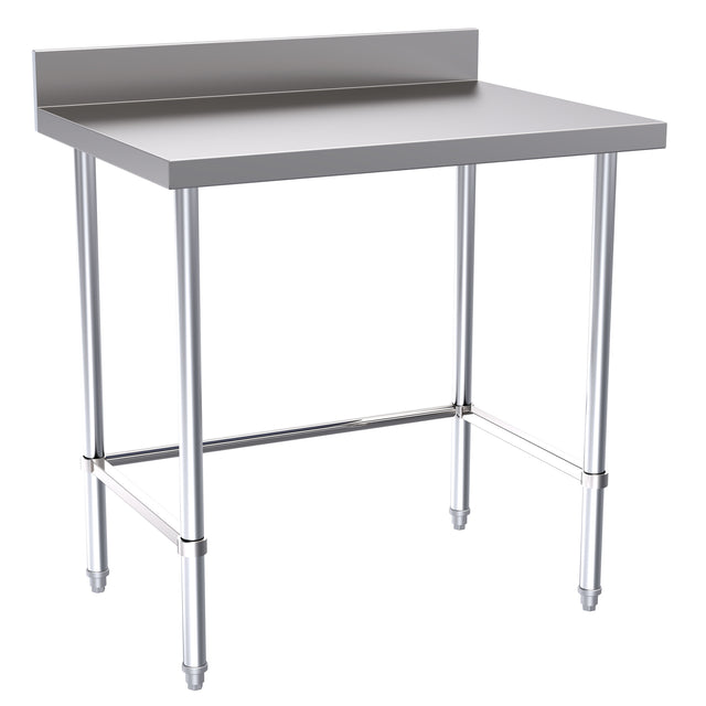 Hallco Wall Bench 900mm Wide x 650mm Deep Stainless Steel Table | HWB0900LB Stainless Steel Wall Tables Hallco
