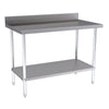 Hallco Wall Bench 1200mm Wide x 650mm Deep Stainless Steel Table | HWB1200 Stainless Steel Wall Tables Hallco