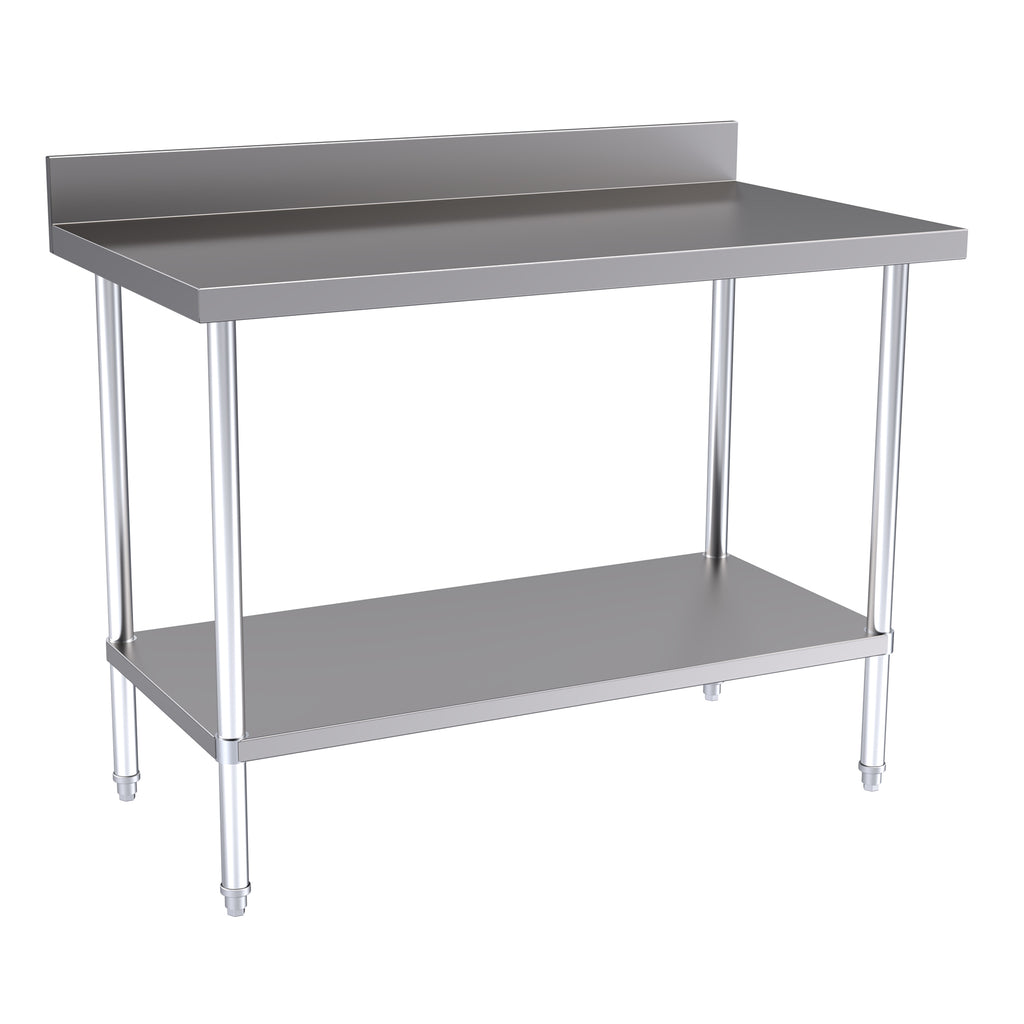 Hallco Wall Bench 1200mm Wide x 650mm Deep Stainless Steel Table | HWB1200 Stainless Steel Wall Tables Hallco
