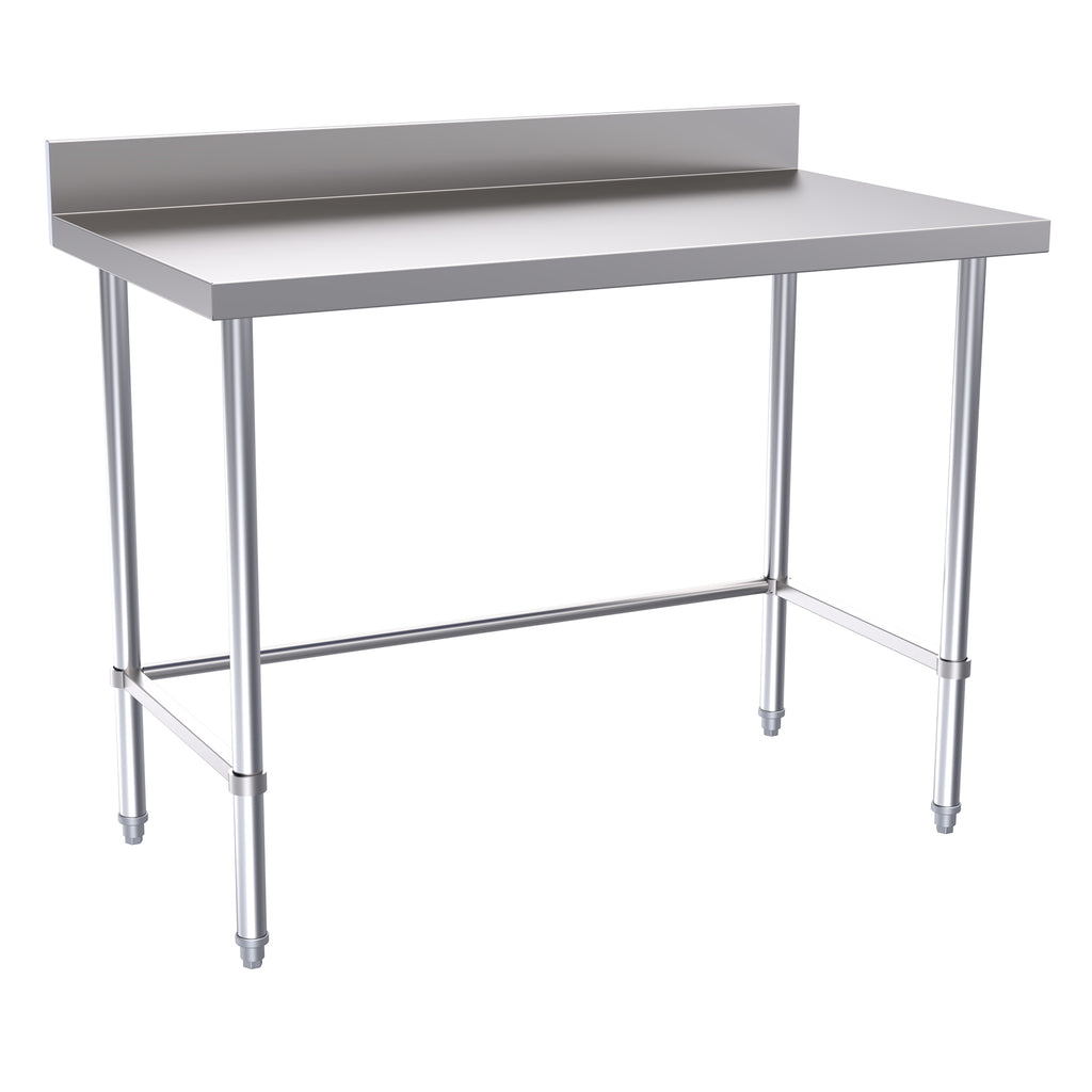 Hallco Wall Bench 1200mm Wide x 650mm Deep Stainless Steel Table | HWB1200LB Stainless Steel Wall Tables Hallco