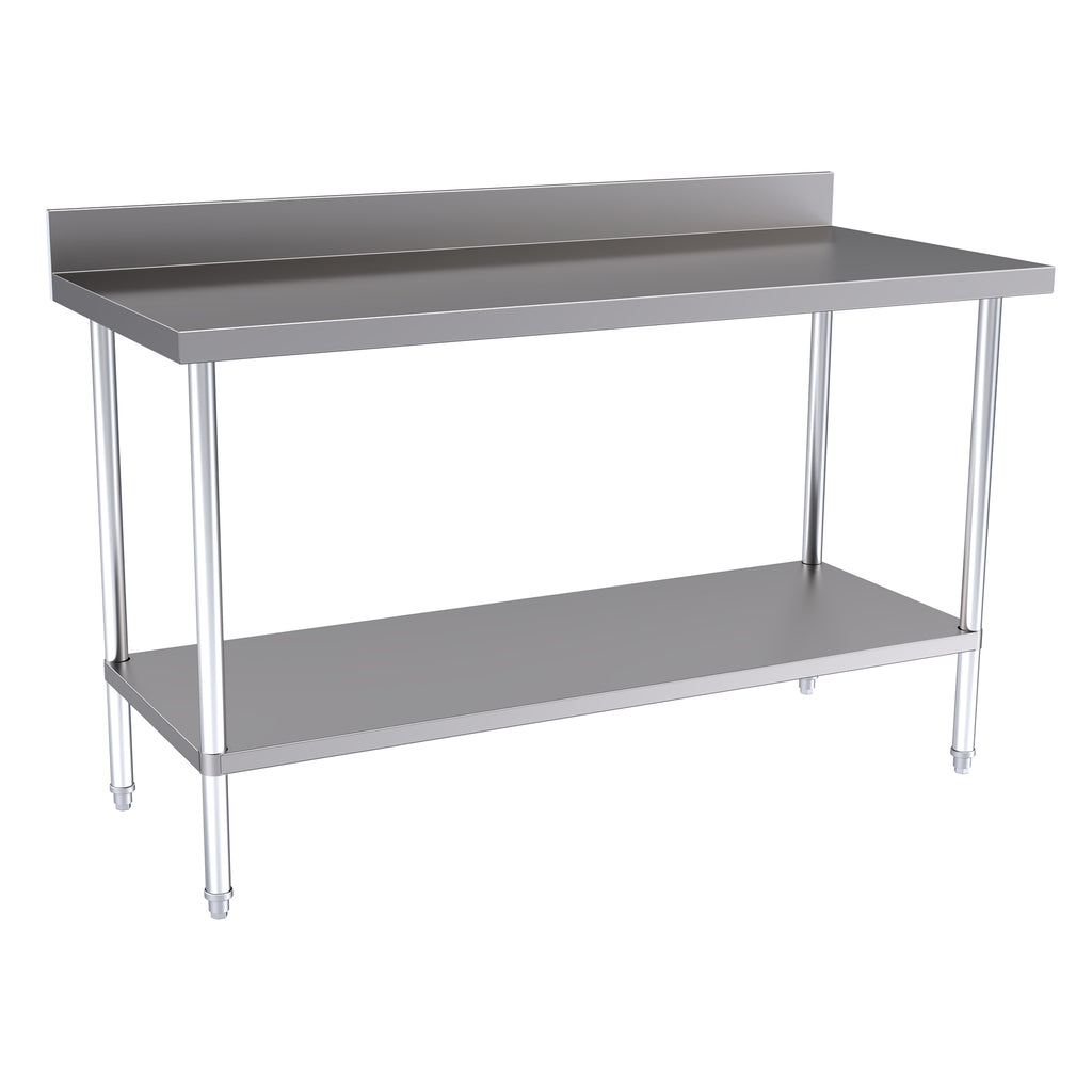 Hallco Wall Bench 1500mm Wide x 650mm Deep Stainless Steel Table | HWB1500 Stainless Steel Wall Tables Hallco