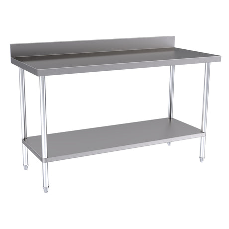 Hallco Wall Bench 1500mm Wide x 650mm Deep Stainless Steel Table | HWB1500 Stainless Steel Wall Tables Hallco