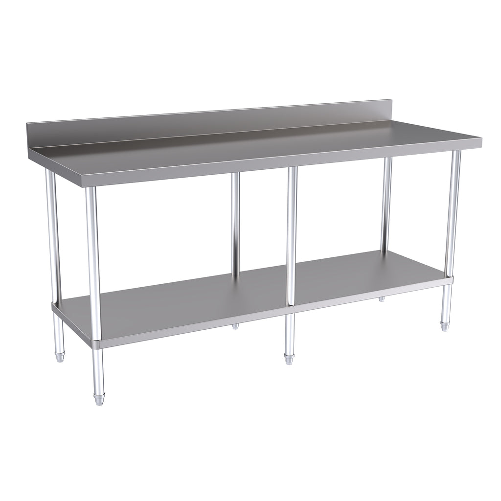Hallco Wall Bench 1800mm Wide x 650mm Deep Stainless Steel Table | HWB1800 Stainless Steel Wall Tables Hallco
