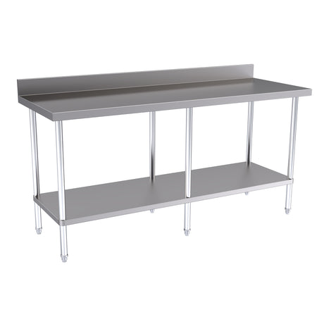 Hallco Wall Bench 1800mm Wide x 650mm Deep Stainless Steel Table | HWB1800 Stainless Steel Wall Tables Hallco