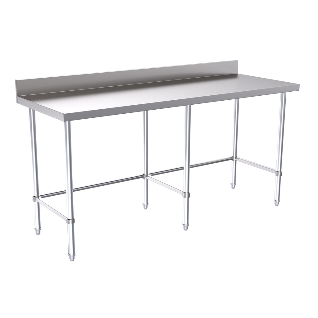 Hallco Wall Bench 1800mm Wide x 650mm Deep Stainless Steel Table | HWB1800LB Stainless Steel Wall Tables Hallco