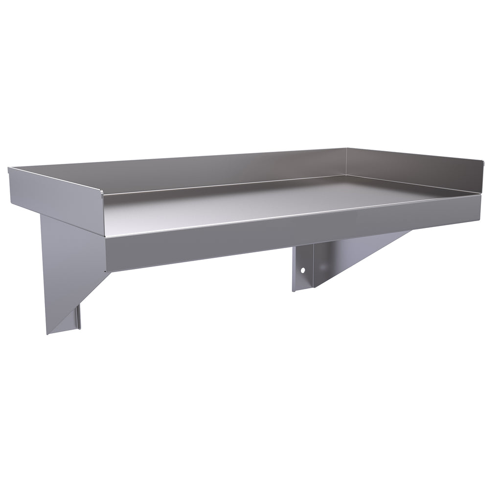 Hallco Stainless Steel Wall Shelf Solid | HWS0600 Stainless Steel Wall Tables Hallco