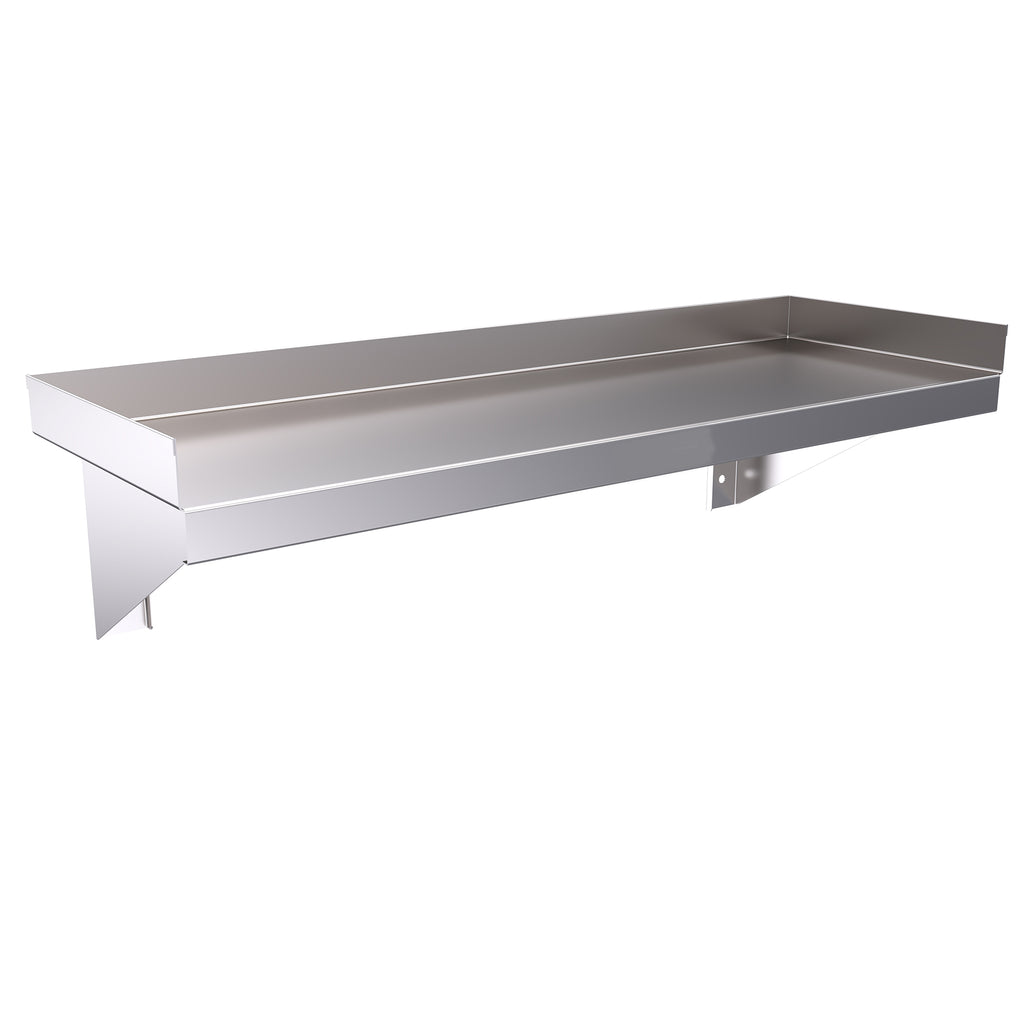 Hallco Stainless Steel Wall Shelf Solid | HWS0900 Stainless Steel Wall Tables Hallco