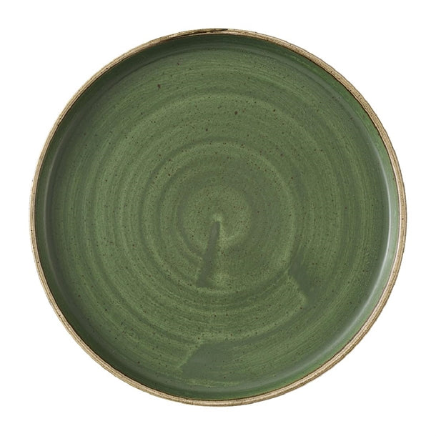 Churchill Stonecast Sorrel Green Walled Plates 210mm (Pack of 6) - HX013 Plates Churchill Super Vitrified