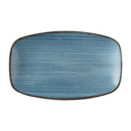 Churchill Stonecast Raw Teal Oblong Chefs Plates 180 x 101mm (Pack of 12) - HX056 Plates Churchill Super Vitrified
