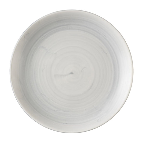 Churchill Stonecast Canvas Grey Evolve Coupe Plates 220mm (Pack of 12) - HX059 Plates Churchill Super Vitrified