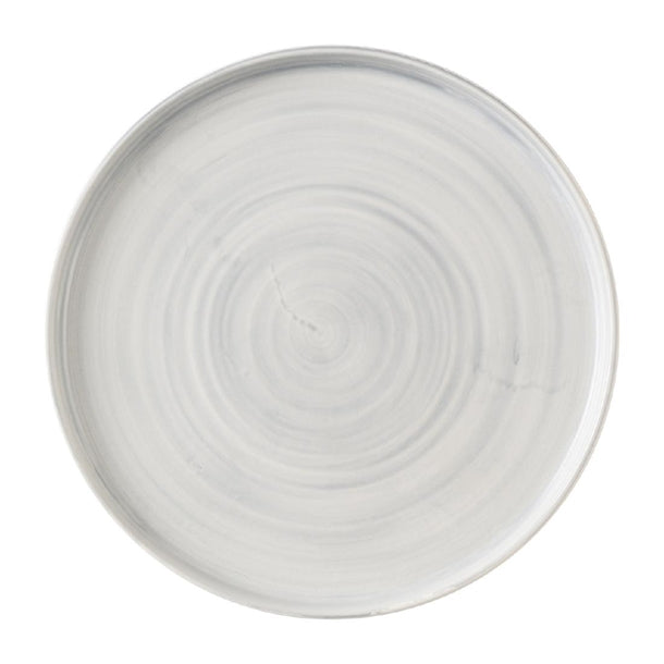 Churchill Stonecast Canvas Grey Walled Plates 255mm (Pack of 6) - HX064 Plates Churchill Super Vitrified