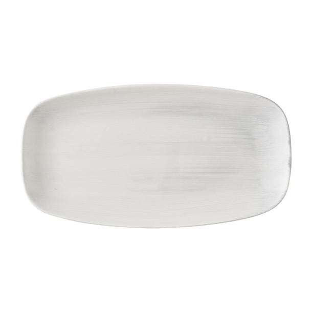 Churchill Stonecast Canvas Grey Chefs Oblong Plates 330 x 117mm (Pack of 6) - HX071 Plates Churchill Super Vitrified