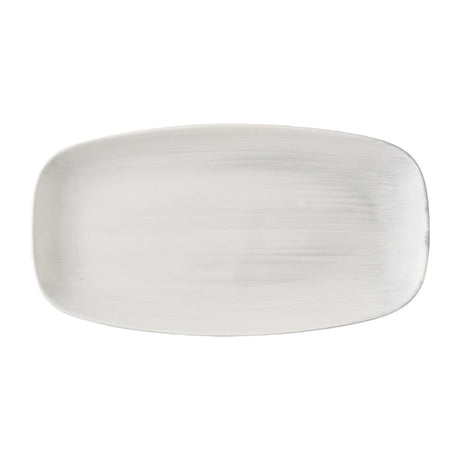 Churchill Stonecast Canvas Grey Chefs Oblong Plates 330 x 117mm (Pack of 6) - HX071 Plates Churchill Super Vitrified