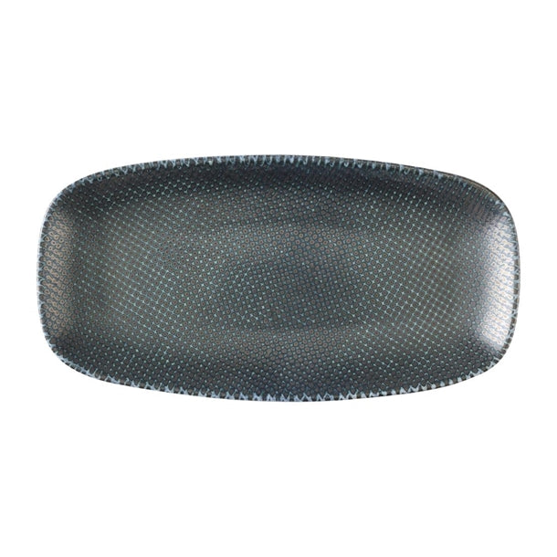 Churchill Studio Prints Astro Metallic Blue Chefs Oblong Plates 280 x 152mm (Pack of 12) - HX099 Plates Churchill Super Vitrified