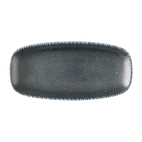 Churchill Studio Prints Astro Metallic Blue Chefs Oblong Plates 270 x 127mm (Pack of 12) - HX100 Plates Churchill Super Vitrified