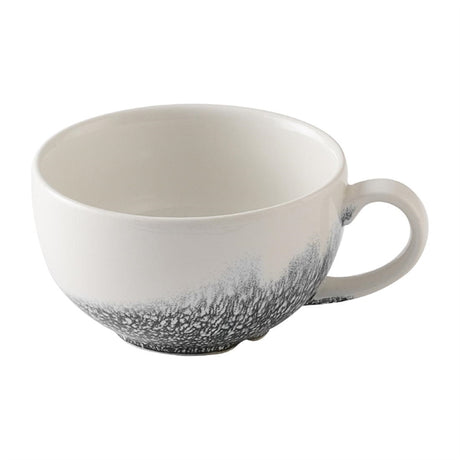 Churchill Studio Prints Raku Quartz Black Cappuccino Cups 236ml (Pack of 12) - HX117 Cups and Mugs Churchill Super Vitrified