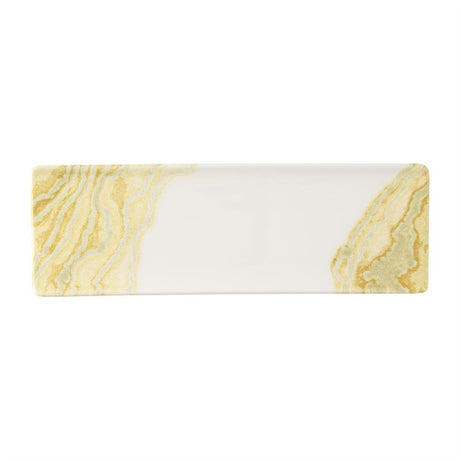 Churchill Tide Gold Oblong Plates 330 x 110mm (Pack of 6) - HX175 Plates Churchill Super Vitrified
