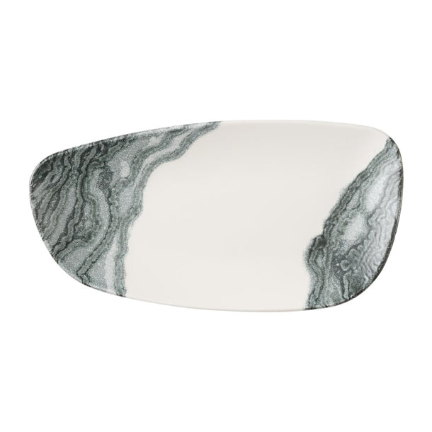Churchill Tide Black Chefs Geo Plates 330 x 178mm (Pack of 6) - HX189 Plates Churchill Super Vitrified