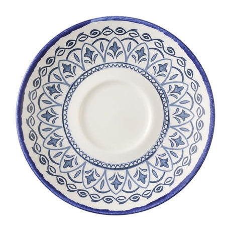 Dudson Harvest Moresque Cappuccino Saucers Blue 159mm (Pack of 12) - HX231 Dudson Crockery Dudson   