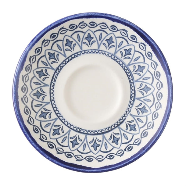 Dudson Harvest Moresque Espresso Saucers Blue 115mm (Pack of 12) - HX232 Dudson Crockery Dudson   