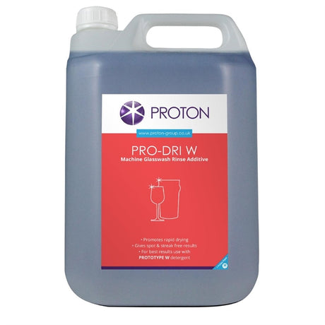 Proton Pro-Dri W Glasswash Rinse Aid 5Ltr (Pack of 2) - HX298  Proton   